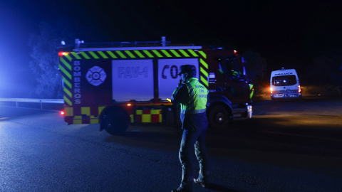 Llegada de efectivos de emergencias a Adamuz, este domingo. Llegada de efectivos de emergencias a Adamuz, este domingo.