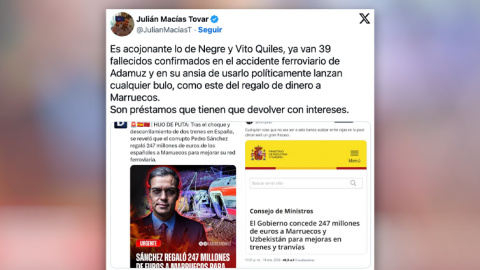 Críticas a una de trolas aparecidas tras la tragedia de Adamuz.