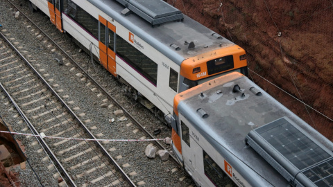 Vagons descarrilats en l'accident de Rodalies a Vacarisses el 20 de novembre del 2018. 20/11/2018 Vagons descarrilats en l'accident de Rodalies a Vacarisses el 20 de novembre del 2018.
