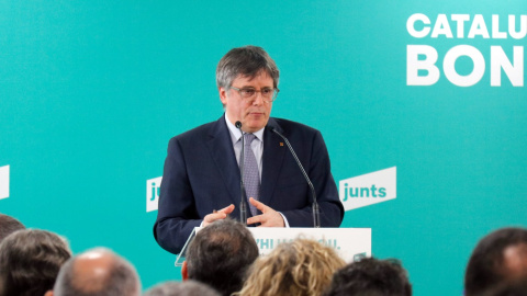 Puigdemont, durant la trobada de la direcció nacional de Junts a Perpinyà, que s'ha fet aquest dissabte. 24/01/2026 Puigdemont, durant la trobada de la direcció nacional de Junts a Perpinyà, que s'ha fet aquest dissabte.