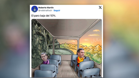 Un meme sobre la bajada del paro.