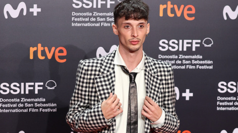 Foto de archivo del rapero Ayax en un photocall, en Madrid.