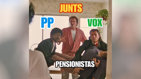 Memes sobre PP, Vox y Junts.