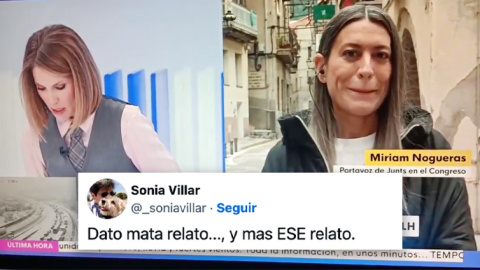 Silvia Intxaurrondo entrevista a Miriam Nogueras este miércoles en TVE.