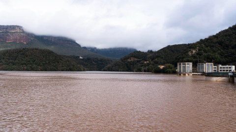 Imatge del pantà de Sau (Osona) del passat 21 de gener.