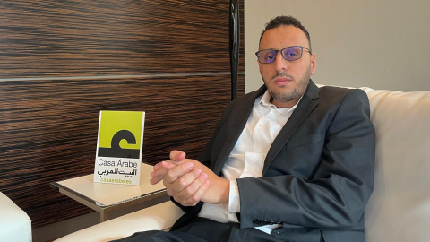 Mohammed Ouhemmou, tras su conferencia en la Casa Árabe (Madrid)