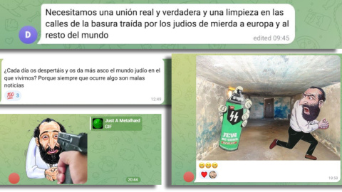 Mensajes publicados en los grupos de Telegram "Chat de Ysabel Peralta" y "Soldados de Pugilato".