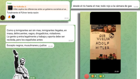 Mensajes publicados en los foros de Telegram "Chat de Ysabel Peralta" y "Soldados de Pugilato".
