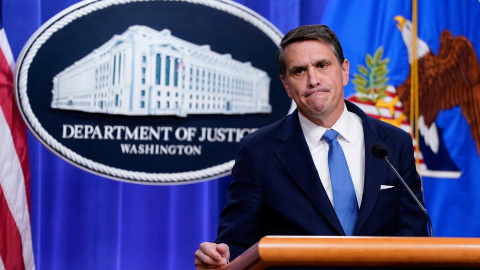 El fiscal general adjunto, Todd Blanche, durante una rueda de prensa sobre la publicación de documentos relacionados con Jeffrey Epstein.