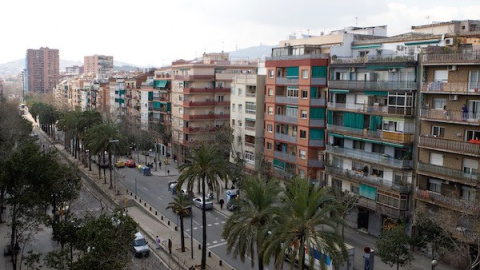 Vista general del barri de la Prosperitat de Barcelona.