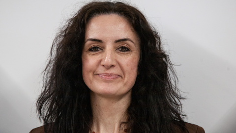 Marta Abengochea, candidata de la coalición IU-Movimiento Sumar a las elecciones aragonesas.