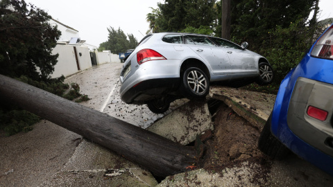 Un árbol caído y coches afectados tras el paso de la borrasca Leonardo en la localidad gaditana de Los Barrios Un árbol caído y coches afectados tras el paso de la borrasca Leonardo en la localidad gaditana de Los Barrios.Nono Rico / Europa Press04/2/2026