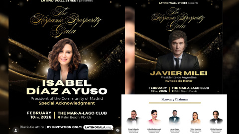 Anuncian la presencia de Ayuso y Milei en un evento en la residencia de Trump.