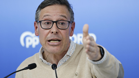 El secretario general del PP de Madrid, Alfonso Serrano, este viernes en la sede del partido. El secretario general del PP de Madrid, Alfonso Serrano, este viernes en la sede del partido.