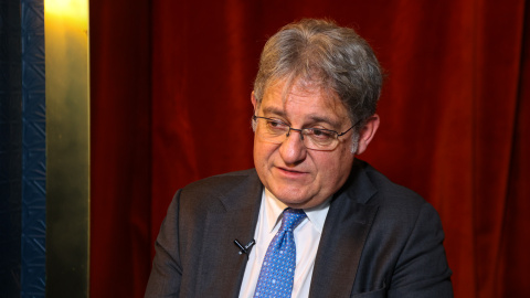 José María Fernández Seijo durante la entrevista con 'Público'