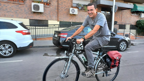 José Luis en su medio de transporte habitual