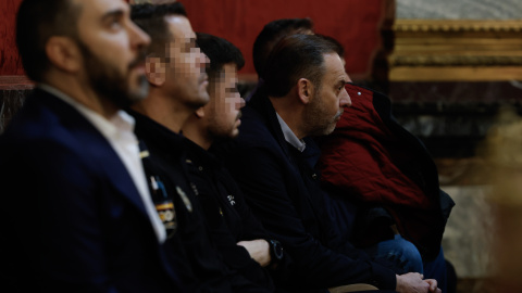 Ábalos y Aldama durante la audiencia preliminar en el Tribunal Supremo. Ábalos y Aldama durante la audiencia preliminar en el Tribunal Supremo.