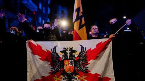Núcleo Nacional EP Activistas de Núcleo Nacional en una manifestación celebrada el pasado día 7 de febrero en Madrid.