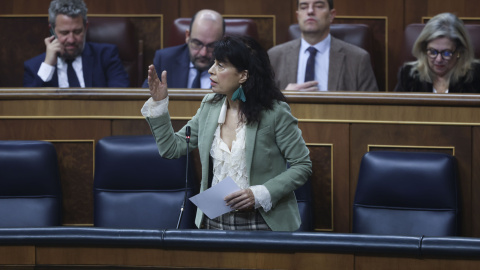 a315f482f7c4111d5b147ebac9ef78da3ce265b2 MADRID, 18/02/2026.- La ministra de Igualdad, Ana Redondo, interviene en la sesión de Control celebrada este miércoles en el Congreso. EFE/Kiko Huesca