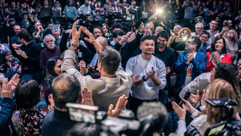 EuropaPress_7304052_portavoz_erc_congreso_gabriel_rufian_dialogo_futuro_izquierda_alternativa Encuentro entre Rufián (ERC) y Emilio Delgado (Más Madrid) sobre el futuro de la izquierda alternativa.