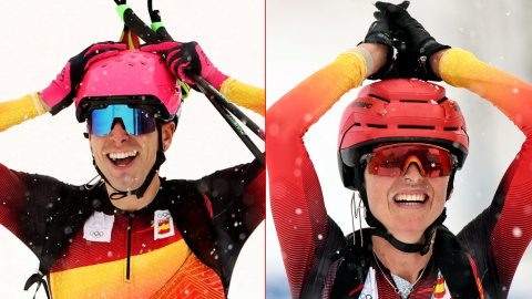 Oriol Cardona y Ana Alonso Oriol Cardona y Ana Alonso, oro y bronce en esquí de montaña durante los Juegos Olímpicos de Invierno en Milán.