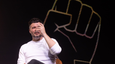 Gabriel Rufián durante el acto de la Sala Galileo Galilei de Madrid del pasado 18 de febrero