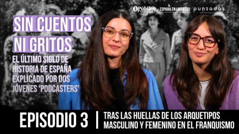 El tercer episodio de Sin cuentos ni gritos se titula Tras las huellas de los arquetipos masculino y femenino en el franquismo. En él, Paula e Inés se adentran en el contexto histórico de la dictadura franquista y se centran en analizar cómo se construyeron los arquetipos de género masculino y femenino en base a la ideología que sustentaba el régimen. 

Las chicas sostienen, mediante ideas de historiadores y académicos, que el género era una herramienta que se utilizó para afianzar los intereses del régimen en distintos puntos de su historia. Se preguntan cuáles eran el ideal de hombre y de mujer postulados por el franquismo y analizan cómo se construyeron los valores, instituciones y modelos culturales que sustentaban estos arquetipos. 

¿De qué manera todo esto acarreaba violencia y represión? ¿A qué presiones estaban sometidos los hombres durante la dictadura? ¿Cómo se contrapone el ideal de mujer franquista con la idea negativa de "la roja"? ¿Qué derechos perdieron las mujeres con el fin de la Segunda República? Inés y Paula analizan todo esto para reflexionar sobre la fragilidad de la libertad y la convicción de que debemos defender las múltiples maneras de ser que caben en nuestra democracia. 

Bibliografía
Breve historia de España en el S.XX, Julián Casanova y Carlos Gil Andrés.

Represión, resistencias, memoria. Las mujeres bajo la dictadura franquista, editado por Mary Nash. Artículos concretos: “La dictadura franquista y la represión de las mujeres” de Mónica Moreno y “El género en lo imaginario. El ideal católico femenino y estereotipos sexuados bajo el franquismo” de Aurora G. Morcillo.

"El preso de la celda 443", de Víctor Olazábal y Aimar Bretos.

“Incidencia del ideal de mujer durante el franquismo en el ámbito de la familia y la actividad física”, Juan Carlos Manrique Arribas.

Tesis doctoral: "Construyendo a la mujer ideal: mujer y censura cinematográfica durante el franquismo (1939 - 1963)", Fátima Gil Gascón.

La nación viril: género, fascismo y regeneración nacional en la victoria franquista, Zira Box.

Tesis doctoral: "Las masculinidades en el primer franquismo (1936 - 1959): discursos y subjetividades", Francisco Jesús Jiménez Aguilar.

Hace 18 años nacimos con un compromiso: hacer un periodismo útil para la sociedad. Solo podemos continuar con esta labor si contamos con el apoyo de personas como tú.

Únete a la comunidad de Público. 18 años no son nada… cuando nos queda tanto por contar. Periodismo incómodo para tiempos difíciles. https://bit.ly/3VylhmD


Periodismo, investigación y compromiso para construir un mundo más igualitario.
¡Suscríbete ya a nuestro canal!: https://bit.ly/2U8nM0q
Visita: https://www.publico.es
Síguenos en Facebook: https://www.facebook.com/diario.publico/
Síguenos en Twitter: https://twitter.com/publico_es
Síguenos en Instagram: https://www.instagram.com/publico.es
Síguenos en TikTok: https://www.tiktok.com/@publico_es
Síguenos en Bluesky: https://bsky.app/profile/publico.es