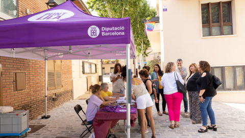 Un punto violeta de la Diputación de Barcelona. Un punto violeta de la Diputación de Barcelona.