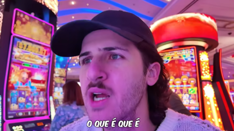 El 'streamer' portugués Checka, en el vídeo donde cuenta su viaje a Las Vegas.