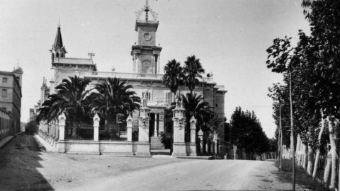 Imatge històrica de l'Hospital Psiquiàtric de Sant Boi de Llobregat.