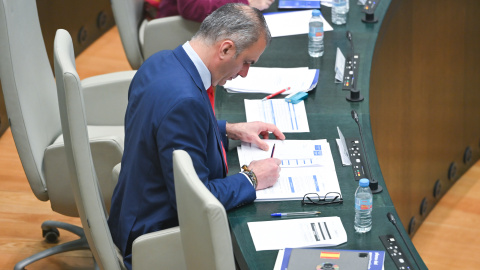 Javier Ortega Smith durante una sesión ordinaria del Pleno del Ayuntamiento de Madrid, en el Palacio de Cibeles, a 24 de febrero de 2026, en Madrid (España). Javier Ortega Smith durante una sesión ordinaria del Pleno del Ayuntamiento de Madrid, en el Palacio de Cibeles, a 24 de febrero de 2026, en Madrid (España).