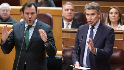 Dos imágenes de archivo de Óscar Puente y Alberto Núñez Feijóo.