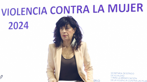 La ministra de Igualdad, Ana Redondo, durante la presentación de la Macroencuesta de Violencia contra la Mujer, en una imagen de archivo.