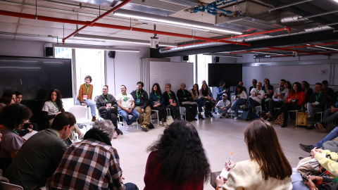 Forum 3 Un dels tallers realitzats dissabte per debatre sobre polítiques de pau.