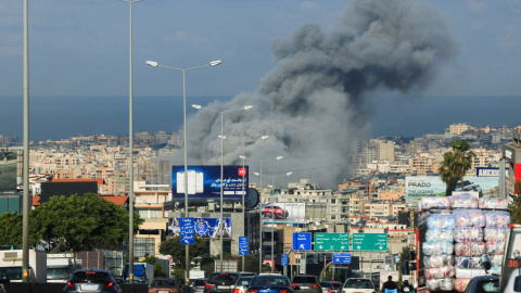 Un misil israelí impacta en un edificio de Beirut, en el Líbano.