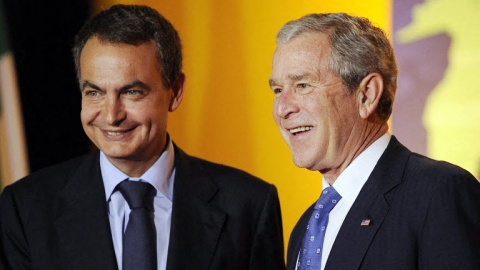 José Luis Rodríguez Zapatero y George W. Bush, en una cumbre del G20 en 2008.