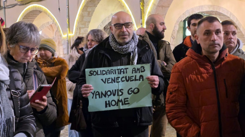 Concentració del gener a Girona contra l'atac dels Estats Units a Veneçuela.