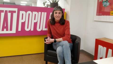 Su Moreno, retratada a la seu nacional de la CUP.