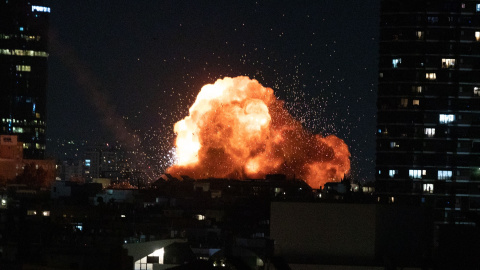 Imagen de archivo de la explosión de un misil durante el conflicto con Irán.