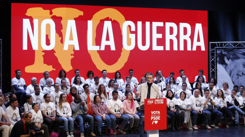 Pedro Sánchez en un acto público en Soria, Castilla y León, a 7 de marzo de 2026.