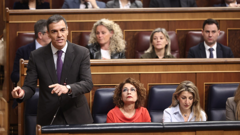 Imagen de archivo del presidente del Gobierno, Pedro Sánchez, en el Congreso de los Diputados.
