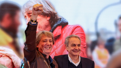 Carlos Martínez junto a José Luis Rodríguez Zapatero en Segovia.