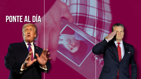 Fotomontaje con imágenes de Donald Trump y Pete Hegseth.