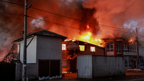Lugar de un ataque ruso en Brovary, Kiev, el 14 de marzo de 2026. Lugar de un ataque ruso en Brovary, Kiev, el 14 de marzo de 2026.