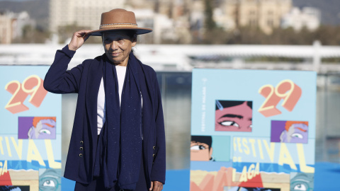 La actriz uruguaya María Magdalena Sanizo posando en el Festival de Cine de Málaga.ç La actriz uruguaya María Magdalena Sanizo posando en el Festival de Cine de Málaga.