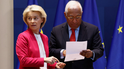 Foto de archivo del presidente del Consejo Europeo, Antonio Costa y la presidenta de la Comisión Europea, Ursula von der Leyen.