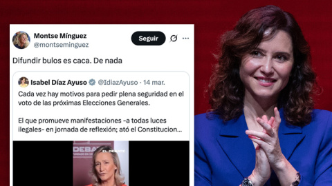 Tuit de Isabel Díaz Ayuso en la jornada de reflexión de las elecciones de Castilla y León. Tuit de Isabel Díaz Ayuso en la jornada de reflexión de las elecciones de Castilla y León.