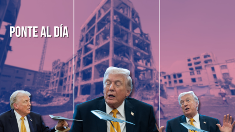 Fotomontaje con imágenes de Donadl Trump.