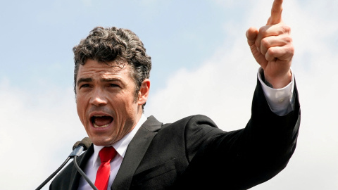 El hasta ahora director del Centro Nacional contra el terrorismo de Estados Unidos, Joe Kent, durante un acto en Washington.