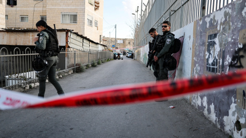 Agentes israelíes Agentes israelíes en el territorio ocupado de Jerusalén Este.